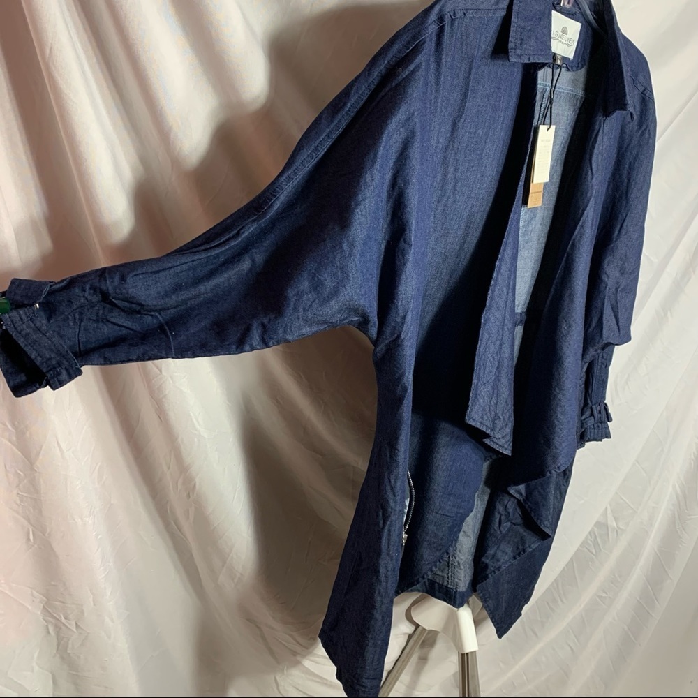 1 Sunset Lane Lightweight Denim Oversized Open Jacket - Picture 11 of 14